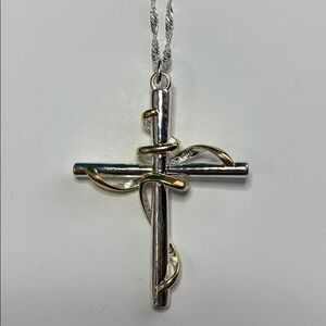 Sterling Silver Cross on Chain